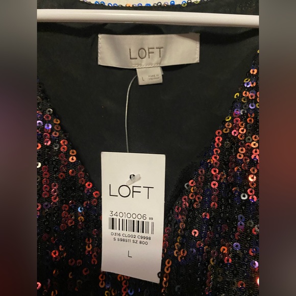 Sequins Women’s Dress Loft size Large - Picture 5 of 5